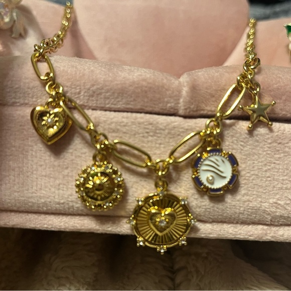 J. Crew Jewelry - J. Crew Gold Charm Necklace with Heart and Star